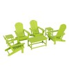 WestinTrends 7 Piece Set Outdoor Folding Adirondack Chairs with Coffee Table Side Table - 3 of 4