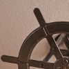 WELLFOR 124' Outdoor Aluminum Ship Wheel Mounted Hose Holder Copper - 2 of 4