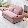 NicBex Modern Convertible Sofa Bed Loveseat with Adjustable Backrests & Armrests,Upholstered Sleeper Sofa for Living Room,Bedroom - 2 of 4