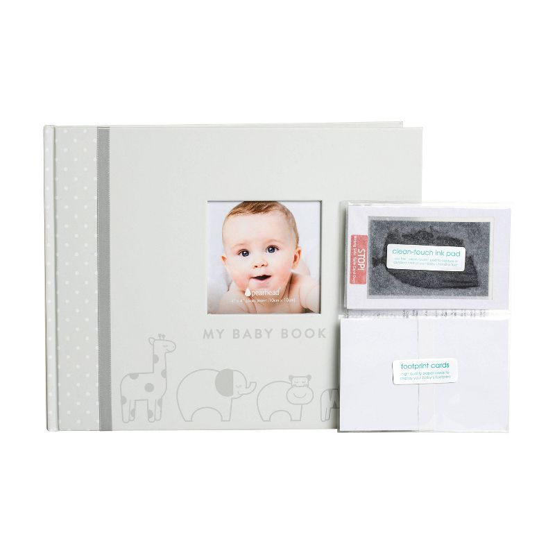 Pearhead Baby Memory Book - Gray Animals, 3 of 8