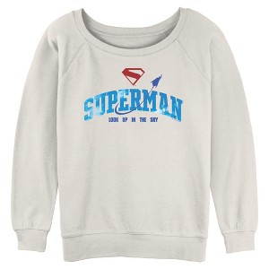 Juniors Superman Look Up In The Sky Sweatshirt - 1 of 3