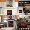 20" Black Electric Fireplace Logs Insert ¨C 1500W Realistic LED Flame Heater for Indoor Use (Freestanding, 1-Piece) - 3 of 4