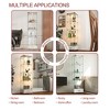 KTMBDW Glass Display Cabinet 4-Tier with Drawer, Curio Cabinets Tempered Glass Floor Standing Bookshelf for Bedroom Living Room - 4 of 4