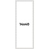 PosterPalooza | Panoramic Textured White Picture Frame - UV Acrylic, Foam Board Backing, Hanging Hardware - 2 of 4