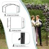 Garden Arch Arbor Trellis with Gate Patio Plant Stand Archway - 3 of 4