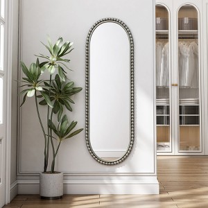 KTMBDW 47'' Oval Antique Bathroom Mirror, Wall Mirror for Bathroom, Iron Frame Vanity Mirror, Vintage Decorative Mirrors for Living Room, Bedroom - 1 of 4