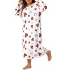Agnes Orinda Women's Plus Size Crew Neck Long Sleeve Casual Maxi Nightgown - 2 of 4
