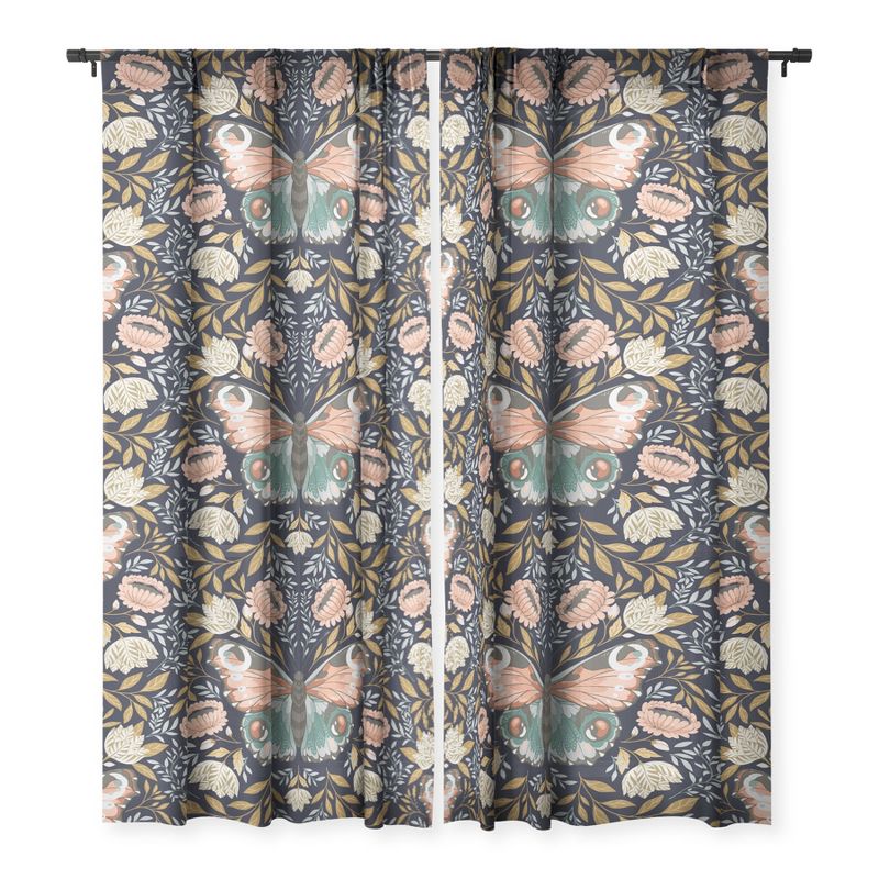 Avenie Morris Inspired Butterfly III Single Panel Sheer Window Curtain - Society6, 3 of 7