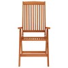 Garden Chair Set of 4 Solid Wood Eucalyptus Wood with Oil Finish vidaXL - 4 of 4