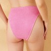 Women's Pucker Textured High Waist Extra High Leg Extra Cheeky Bikini Bottom - Wild Fable™ - 2 of 4