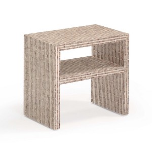 TOV FurnitureDerry Capiz Shell Nightstand Lavender 21.7"W x 13.8"D x 20.5"H - 1 of 4