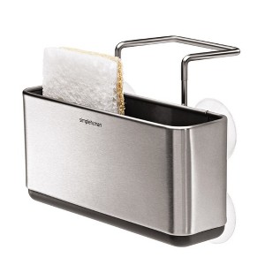 simplehuman Sink Caddy Sponge Holder, Brushed Stainless Steel - 1 of 4