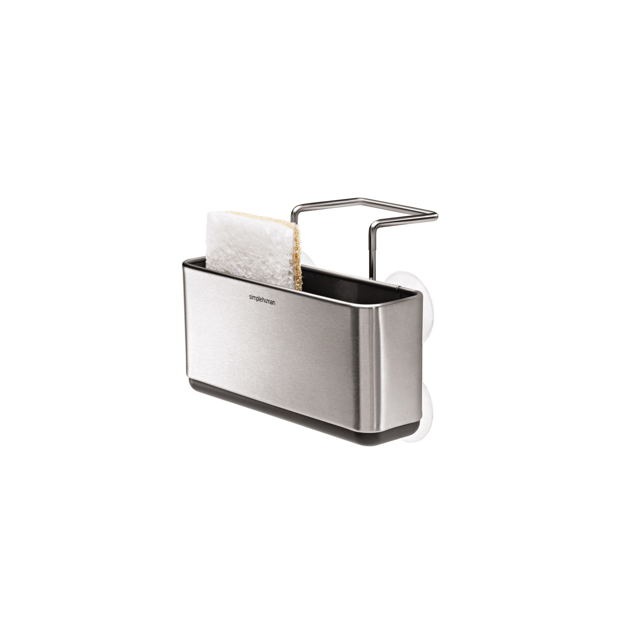 simplehuman Slim Sink Caddy Sponge Holder, Brushed Stainless Steel