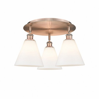 Berkshire - 3 Light Flush Mount In Industrial Style-10.5 Inches Tall and 19.75 Inches Wide
