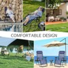 Okak Folding Chair with Pillow and Cup Holder Set of 2, Portable Chair with Adjustable Recliner, Beach Chair for Backyard, Garden, Picnics - 3 of 4