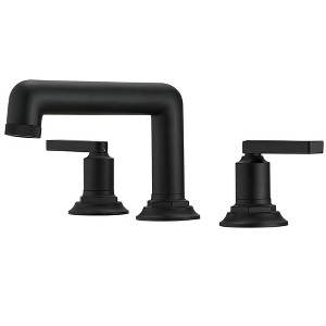 BWE 8 in. Widespread Double Handle Bathroom Faucet 3 Holes Vanity Sink Water-Saving With Metal Drain - 1 of 4