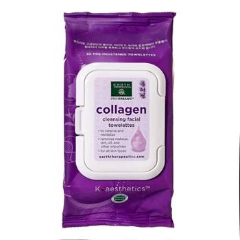 Earth Therapeutics Makeup Remover Wipes - Collagen - 30ct