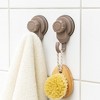 Evideco French Home Goods Set of 2 Strong Hold Vacuum Suction Cup Hooks for Shower & Kitchen – Perfect for Loofah, Towels & More - 3 of 4