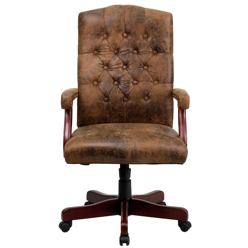 Merrick Lane High Back Tufted Home Office Chair With Height Adjustment And 360° Swivel, 5 of 19