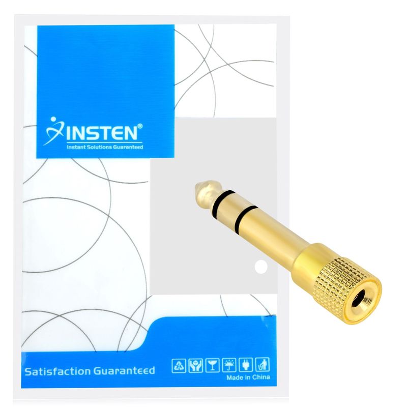 Insten 1/4" 6.35mm to 1/8" 3.5mm M/F Audio Adapter, Gold, 4 of 5