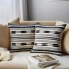 REGALWOVEN Boho Striped Decorative Soft Square Cushion Covers 18 x 18 Inch Pack of 2 - 2 of 4