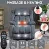 Electric Chair Recliner With Lumbar Heat And 8-Point Vibration Massage,Power Lift Chairs For Elderly,Chenille Lift And Recline Chairs-Cuddlewood - 2 of 4