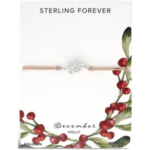 SHINE by Sterling Forever Sterling Silver Birth Flower Bolo Bracelet - 1 of 2