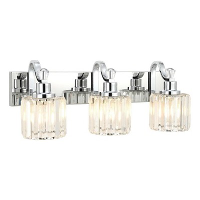 LED Modern Crystal Bathroom Vanity Lights Over Mirror (3/4/5/6-Light)
