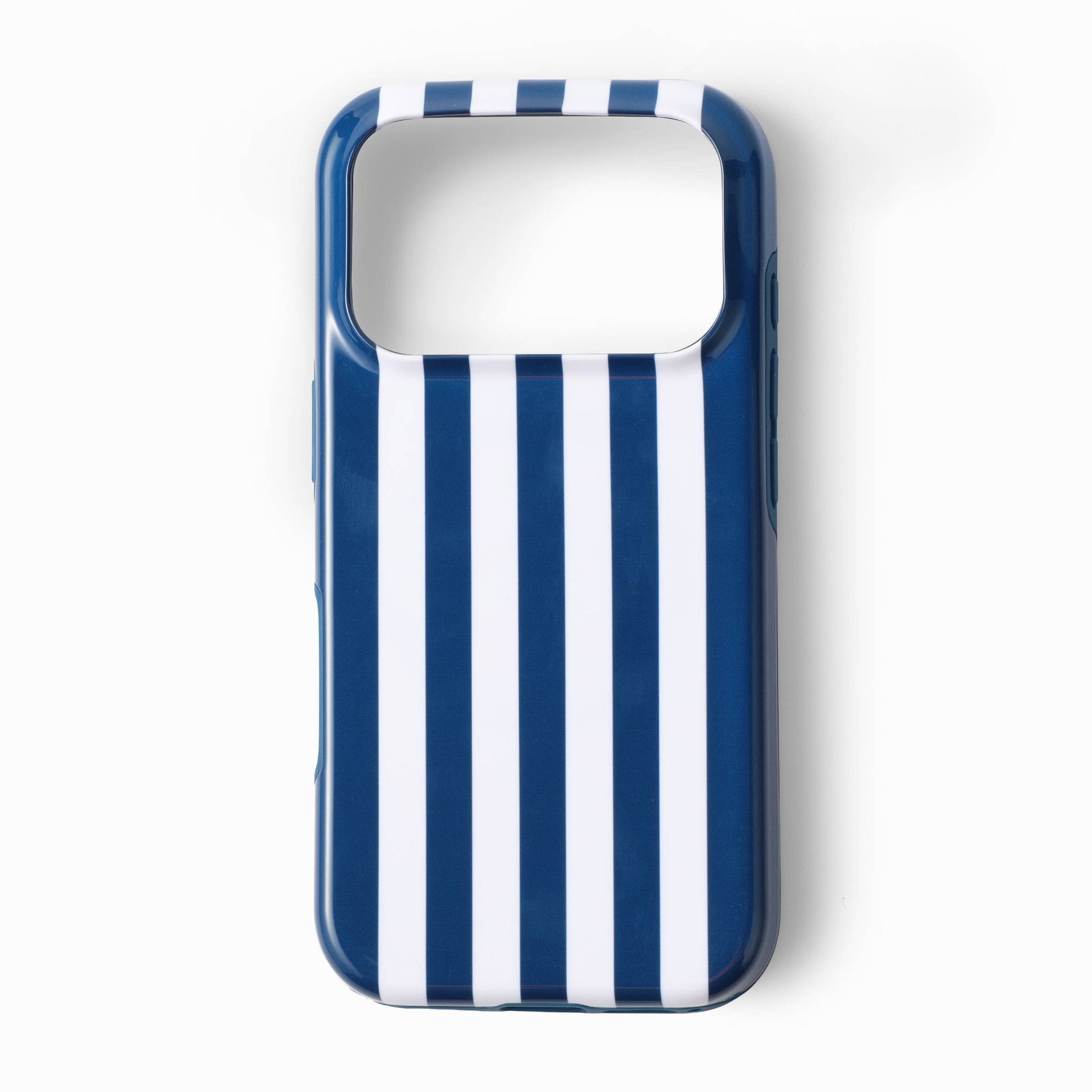 GEMS Hello Lux Navy Cabana Stripe Glossy iPhone Case - 17 Pro