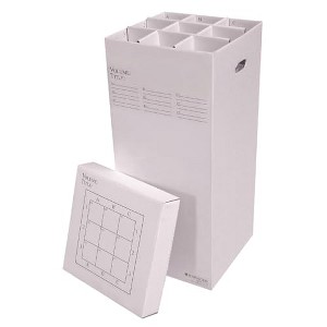 Advanced Organizing Systems - MGR-37-9 Roll File Storage Box - Corrugated 37x17.5x17.5 With 9 Compartments - 1 of 4