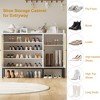 Shoe Cabinet with 3 Rattan Doors, Freestanding Shoe Storage Organizer with Adjustable Shelves - 4 of 4