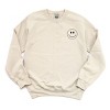 Simply Sage Market You're Doing Great Smiley Face Front And Back Sweatshirt - M - Dust - 3 of 4