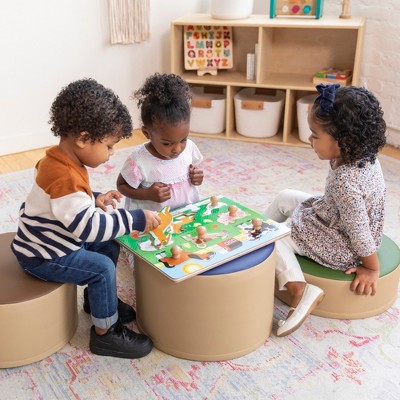SoftZone Earthtone Foam Stump Stool Set, 3-Piece