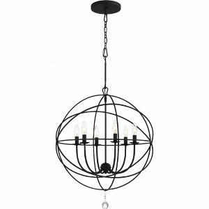 Crystorama Lighting Solaris 6 - Light Chandelier in  Black - 1 of 4