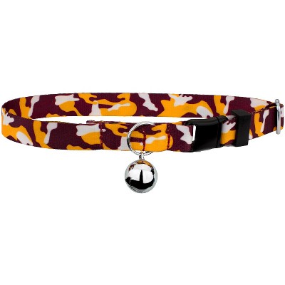 Country Brook Petz® Burgundy and Gold Camo Cat Collar