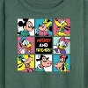 Women's - Disney - Mickey Mouse and Friends Grid Lightweight French Terry Wide Neck Long Sleeve Shirt - 2 of 4