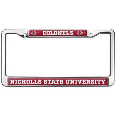 Nicholls State University Colonels Full Size Standard License Plate Metal Frame
