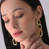 SOHI Women's Chainlink Drop Earrings - 3 of 3