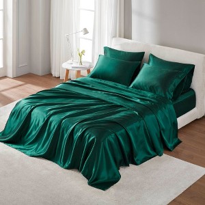 NicBex 4/6/7 PCS Sheet Set,Satin Luxury Bedding Set with 1 Flat Sheet,2 Fitted Sheet,4 Pillowcases,Bed Sheets for Spring,Summer,Autumn - 1 of 4