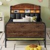 SeaCamel All-in-One Kids' Bed: Twin Metal Platform with Built-In Light, Pull-Out Storage & Upholstered Panels, Black - 4 of 4
