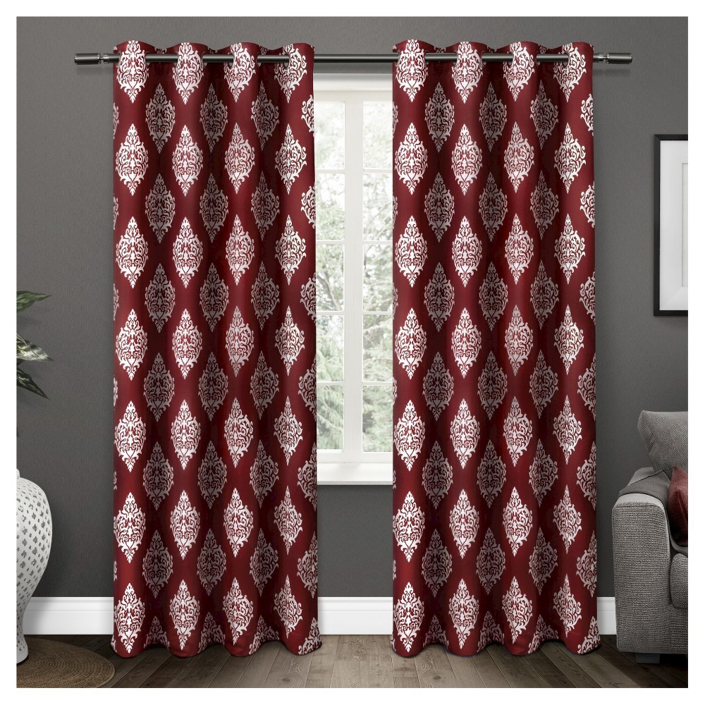 Photos - Curtains & Drapes Set of 2 96"x52" Medallion Blackout Thermal Grommet Top Window Curtain Pan