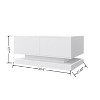 High Glossy Coffee Table with 2 Drawers have RGB LED Light with Buletooth Control  - The Pop Home - 4 of 4