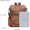 CLUCI Backpack Purse for Women Travel Backpack Leather Large Women Backpack Fashion - 3 of 3