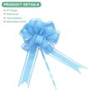 Unique Bargains Plastic Flower Ribbon Glossy Appearance Durable Gift Wrap Bows 10 Count - 2 of 4