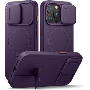 SURITCH for iPhone 15 Pro Case with Magnetic Camera Slide Cover and Adjustable Kickstand, Compatible with MagSafe, Shockproof Bumper Case - 1 of 3
