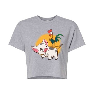 Women's - Disney - Pua And Hei Ehi Cropped Graphic T-Shirt - 1 of 4