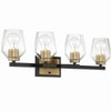Craftmade Lighting Avante Grand 4 - Light Vanity in  Flat Black/Satin Brass - 3 of 4
