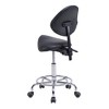 Ridstar Rotatable Hydraulic Ergonomic Tilting Chair with Backrest & Footrest for Medical Hospital Clinic Dental-Black - 3 of 4