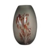 Elegant Hand-Blown Glass Vase - Artistic Red Accents - Glam Style Decorative Centerpiece for Home, Office, Bedroom, and Living Room - Gray - 2 of 4