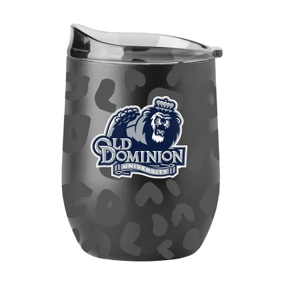 NCAA Old Dominion Monarchs 16oz Black Leopard Stainless Steel Wine Tumbler